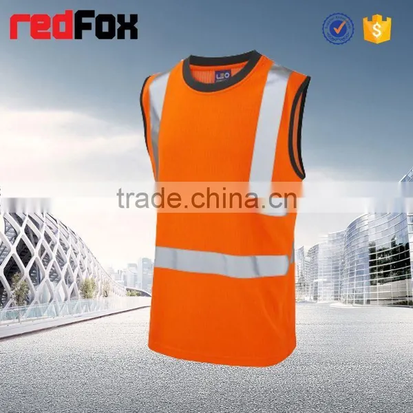 160gsm Net Reflective Safety T-shirt for Worker Subway Safety Red T-shirts Polo Class2 Safety T-shirt photo-3