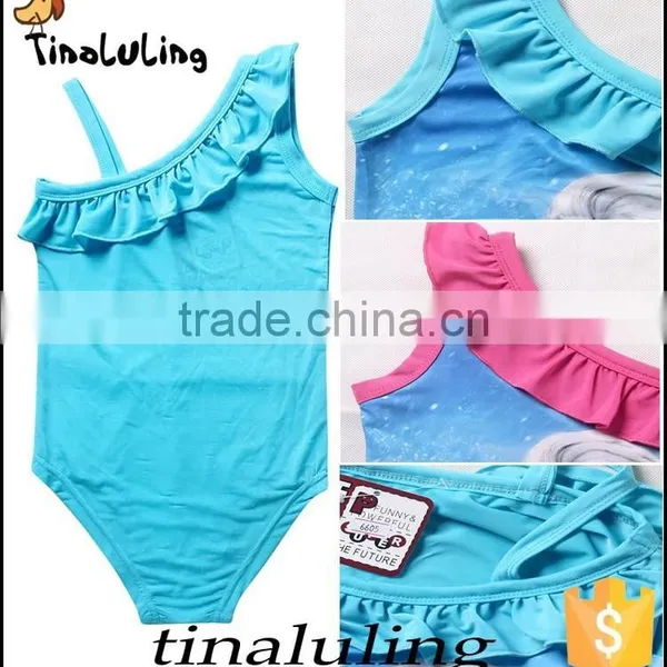 Wholesale China Factory Girls Swimwear Fabric Children Sportwear, Kids One Piece Swimsuits photo-3
