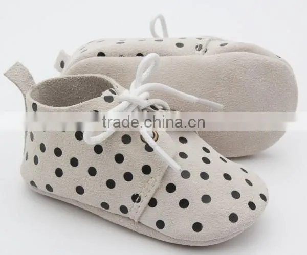 Dark Spot Cheap Leather Shoes Leather Flat Infant Shoes photo-3