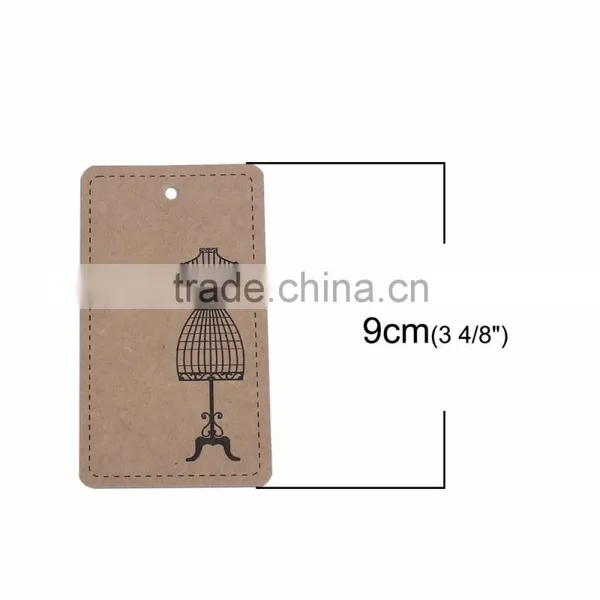 Custom Rectangle Brown Mannequin Paper Label Tags photo-2