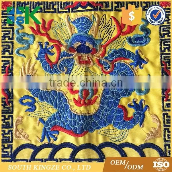 Fashion Dragon and Phoenix Carving Design Fabric Embroidery Craft Garment Accessories Clothes photo-3