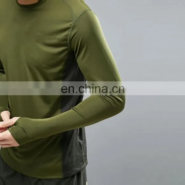 Dry Quick Olive Slim Fit Custom Compression Tops photo-3