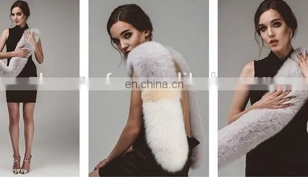 New Fashion Fox Fur Stole Genuine Fox Fur Shawl Fur Cape For Girl photo-6
