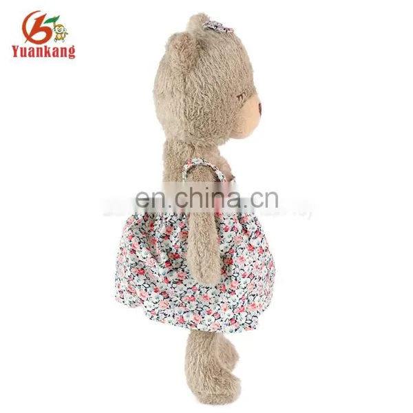 ICTI Manufacturer Plush Fluffy Stuffed Bear With Skirt photo-3