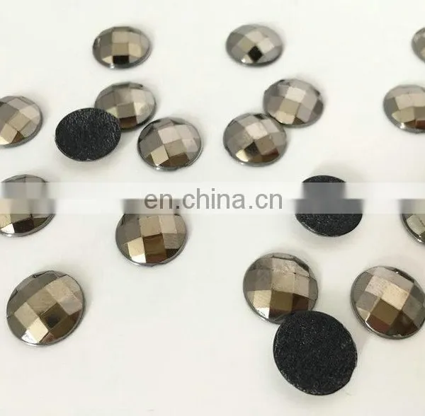Jet Hematite Acrylic Hot Fix Stone