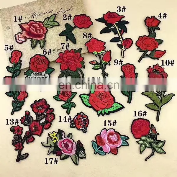 Embroidery Patches Stick on Applique for Shirt /shoes Iron on Embroidery Patch photo-3