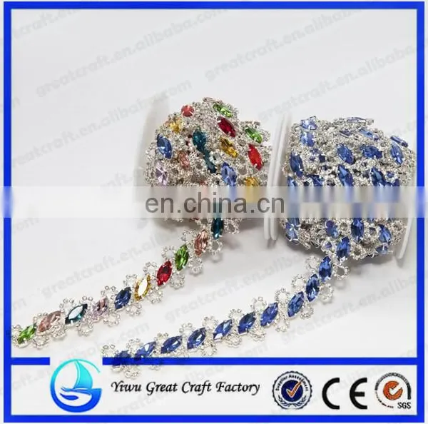 2014 Hot Sell Top Quality Pearl and Rhinestone Trimmings With Acrylic in Bulk for Garment
