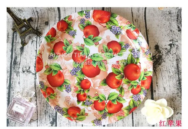 TX0316 PLASTIC LARGE SIZE ROUND PLATE CHEAP PLATE FOOD PLATE photo-3