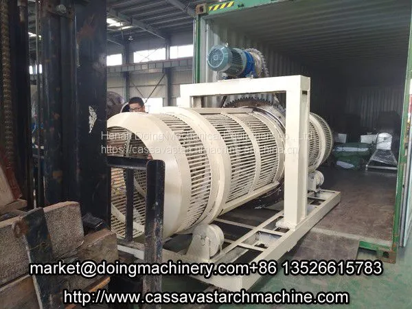 Potato starch making process and potato starch processing machine