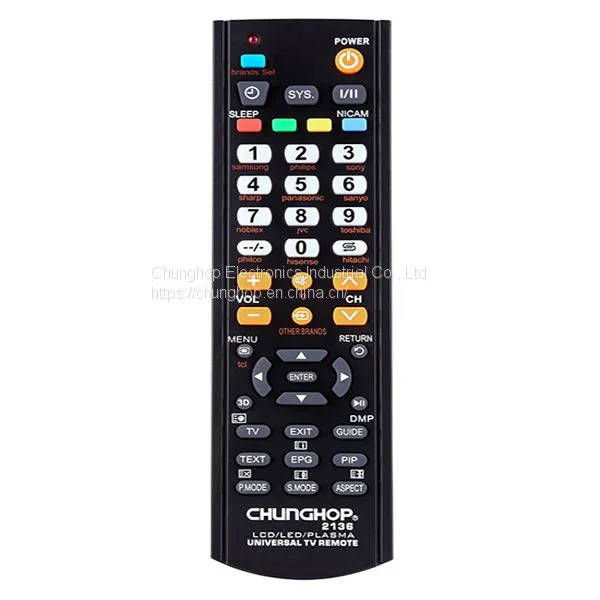 2136 LCD LED PLASMA TV Remote Control Infrared Frequency Remote LED Control