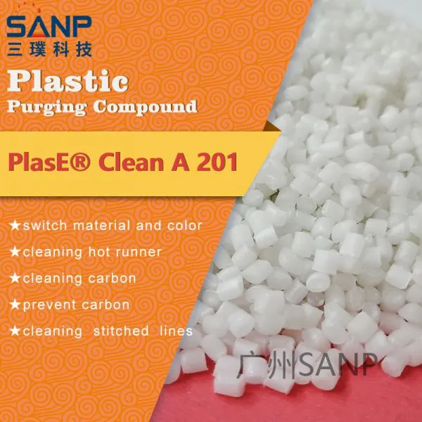 SANP purging compound for PP plastic color change and carbon cleaning