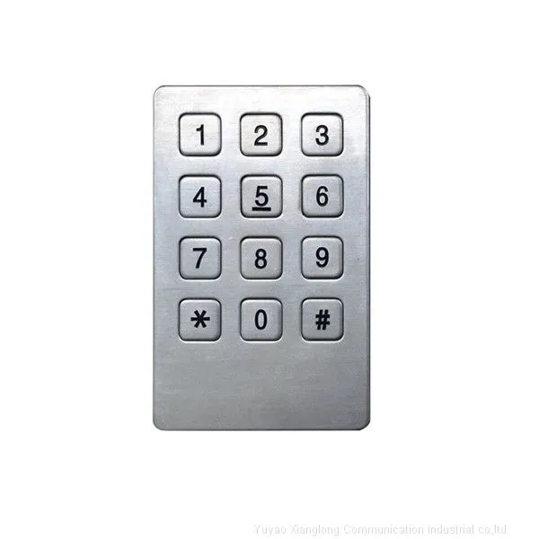 3x4 12 Keys Stainless Steel Numeric Keypad for Access Control photo-2