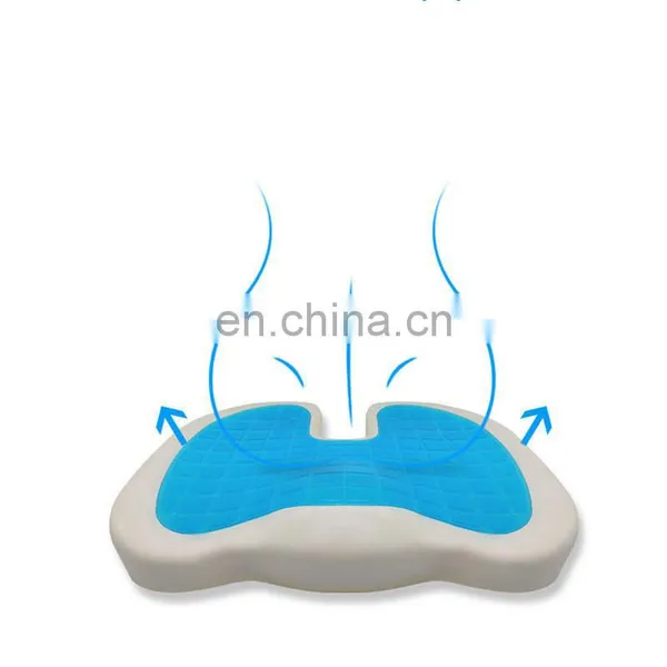 2019 High Quality Hemorrhoid Pillow Blood Circulation Silicone Cooling Coccyx Orthopedic Memory Foam Car Gel Seat Cushion photo-2