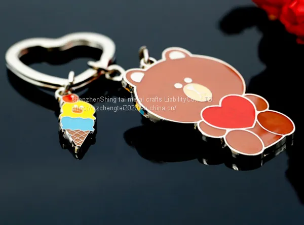 Net Red Bear Keychain Metal Keychain Factory Quick Production