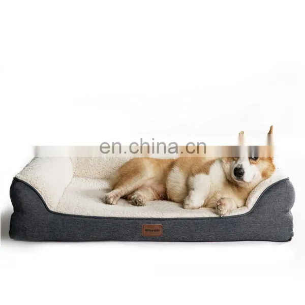 Luxury Custom Anxiety Warm Soft Comfortable Waterproof Pet Dog Sofa Bed photo-2
