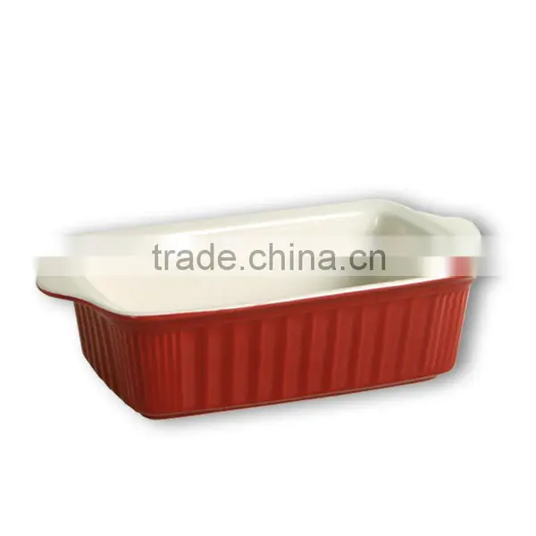 rectangular shaped ceramic baking dish