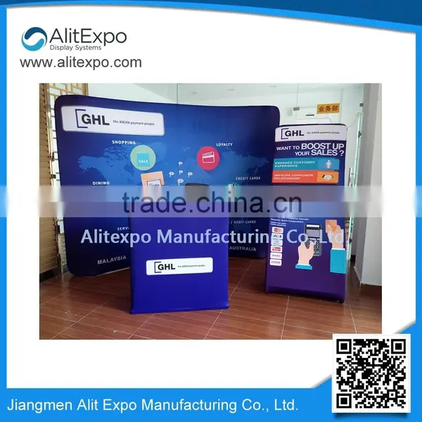 Popular Tension Fabric Exhibit Booth Design, Portable Exhibition Booth Display photo-3