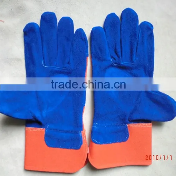 CE Standard AB Grade Cow Split Leather Machinist Working Safety Leather Gloves photo-2