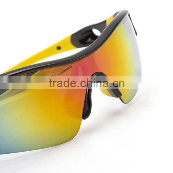 Popular Fashional Shiny Black Revo Lens Anti Slip Riding Sunglasses photo-5