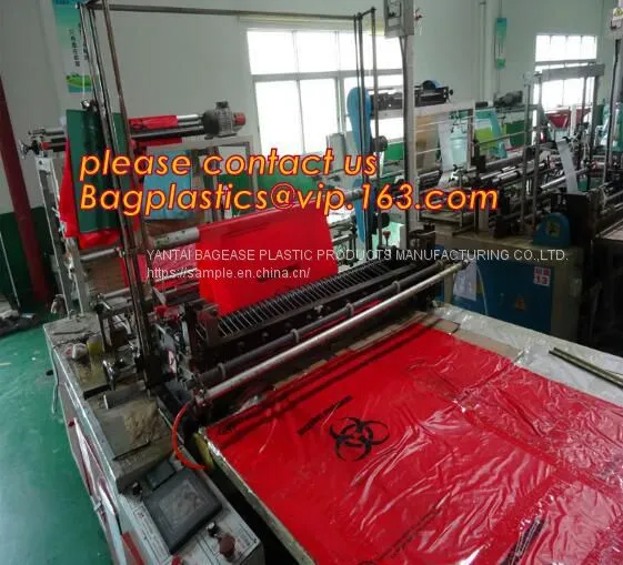 Polypropylene Biohazard Disposal Bags, Warning Label, Sterilization Printed, Waste Bags With Biohazard Symbol photo-3