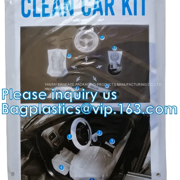 Disposable Plastic Car Cover With Elastic Band Medium Size, Kit De Protection, Car Clean Kit, Car Protection Disposable photo-5