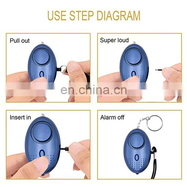 140dB Personal Alarm Keychain Camera Finder SOS Emergency Safety Self Defens Alarm Keychain for Women Elderly Personal Safety photo-2