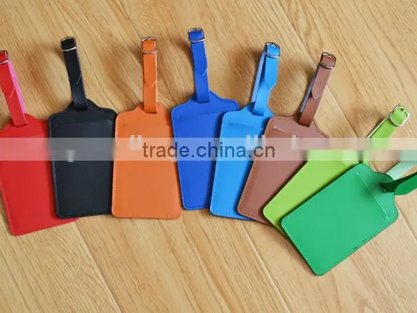 Wholesale Genuine Leather Luggage Tags Baggage Tags Colorful Luggage Parts photo-6