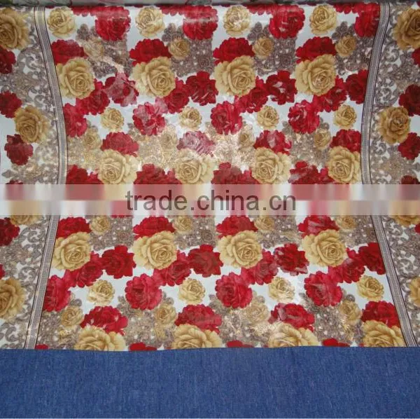 Elegant Hand Embroidery Designs Covers Pvc Edge Restaurant Table Cloth Made in China photo-4