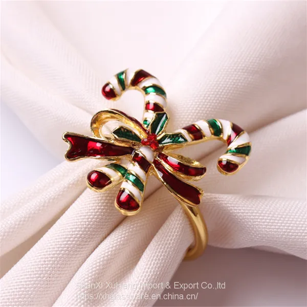 Delicate Letter Merry Christmas Table Decors for Holiday Wedding Banquet Birthday Diamonds Napkin Ring photo-3
