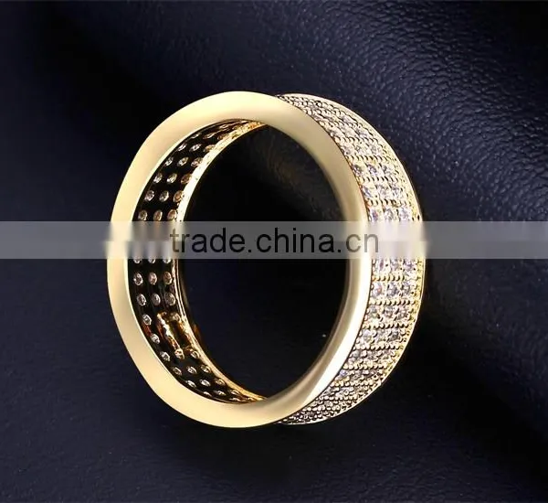 Fine Wedding Band Lead Free Luxury Brass Jewellery Classic Cubic Zircon Ring photo-6