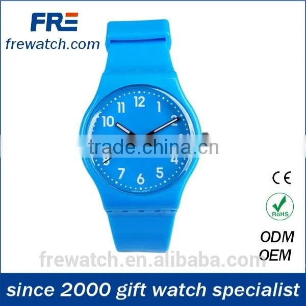 Fashion Colorful Water Resisting Plastic Watch With Pvc Strap and Stainless Steel Back photo-6