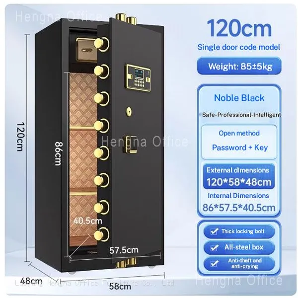 HN-F88 Custom OEM Facial Recognition Safe Box, Smart Biometric Security Cabinet with WiFi App Control for Executive Office and Financial Institutions