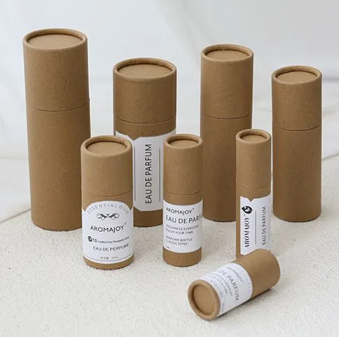 Kraft Rigid Cylinder Paper Box for Essential Oil photo-3