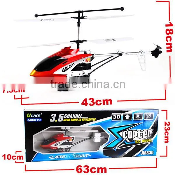 China Manufacture 43cm Metal 3.5 CH RC Helicopter With Light and Gyro photo-6