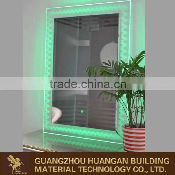 Wholesale Promotion Anti-fog Shower Touch Screen Bathroom Mirror LED Lighted Bath Mirror photo-2