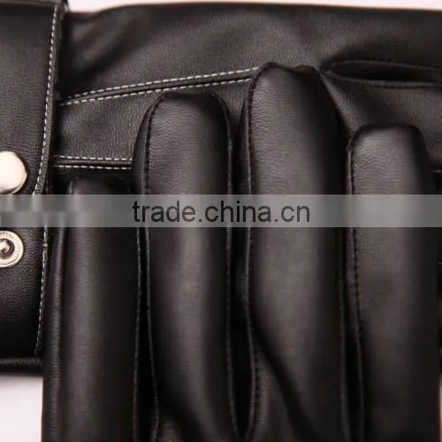 Leather Touch Screen Gloves , Use Device While Keeping Hands Warm ,Full Finger Gloves photo-3