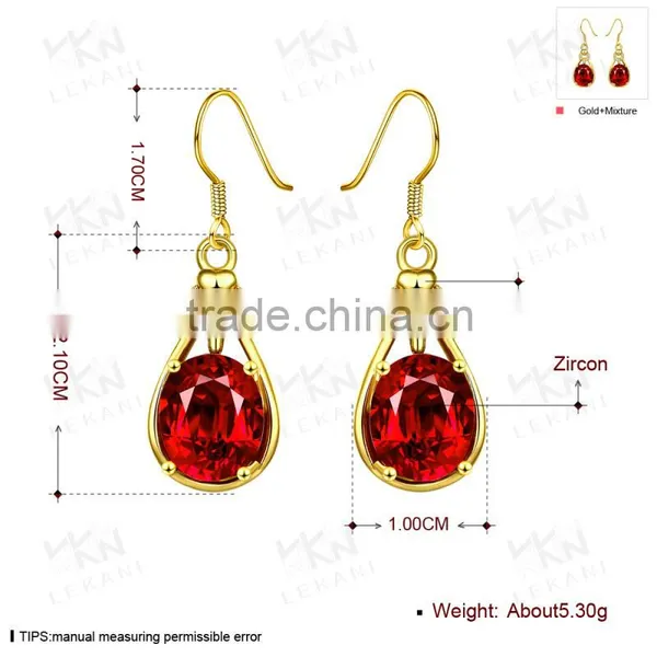 2015 Latest Fashion Jewellery Indian Gold Crystal Drop Earrings photo-4