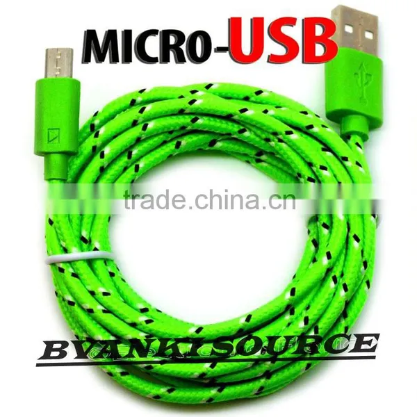 Colorful Rapid Charge Braided Micro USB Cable for Samsung for HTC for Letv Mobiles photo-5
