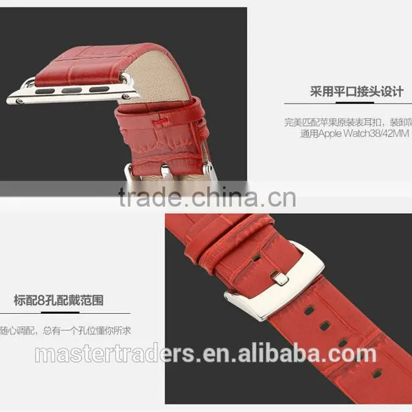 Original TOTU Bamboo Joint Pattern Genuine Leather Watch Band Wrist Strap For 42MM Apple Watch MT-3785 photo-5