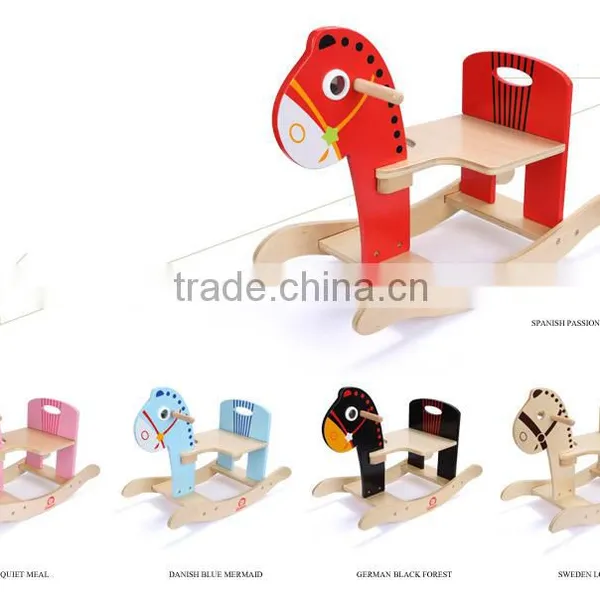 Ride on Animal Toy Red Outdoor Toy Eco-friendly Sport Walking Horse Toy 23.5 Degree Wooden Rocking Horse Kid Riding Horse Toy photo-4
