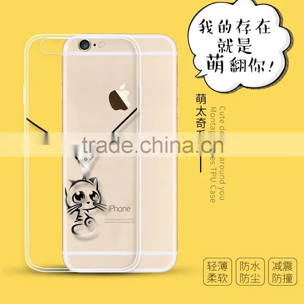 Joyroom Clear TPU Full Rubber Case for IPhone 6Plus Montage Series With Dust Plug Shiny Diamond Cover for IPhone 6s Plus MT-5797 photo-6