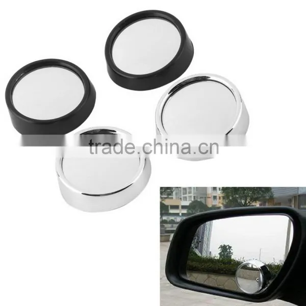JXZ-008 2pcs/SET Universal Driver 2 Side Wide Angle Wideangle Sticker Round Convex Car Vehicle Mirror Blind Spot Auto RearView f photo-3