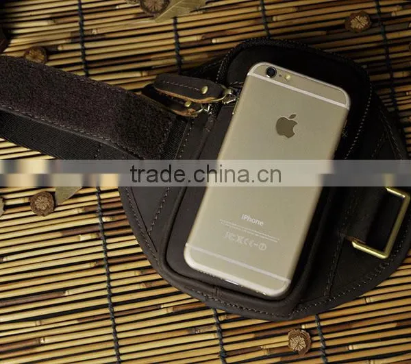 Fashion Leisure Genuine Leather Retro Arm Bag for Running or Fitness photo-3