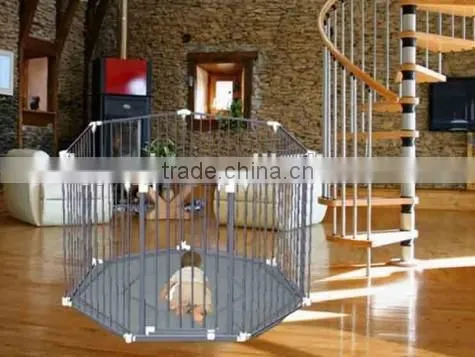 Hexagon Metal Baby Playpen With Opening Door
