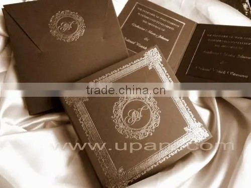 Craft Paper Wedding Invitation Box With Matching Mailing Box-ON SALE photo-2