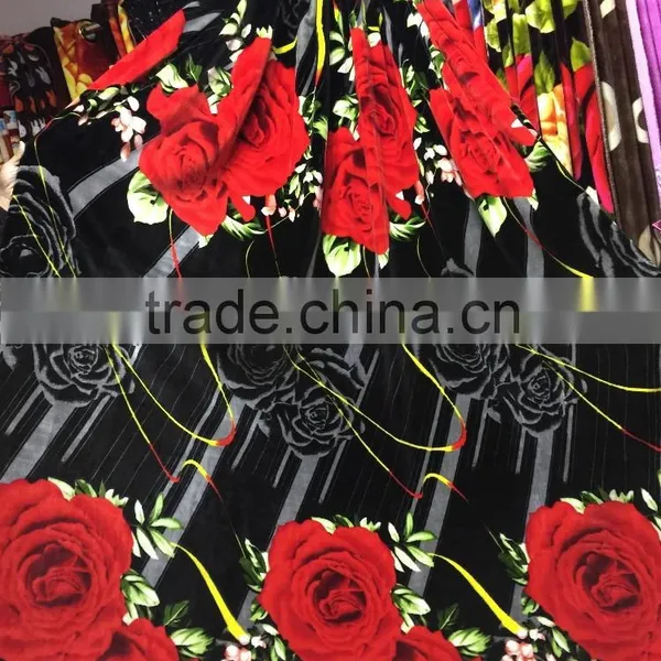 100% Polyester Fabric Printed Flannel Fabric For Blanket
