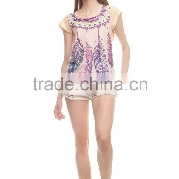 China Supplier High Quality Custom 3D Printing Women T-shirt photo-4