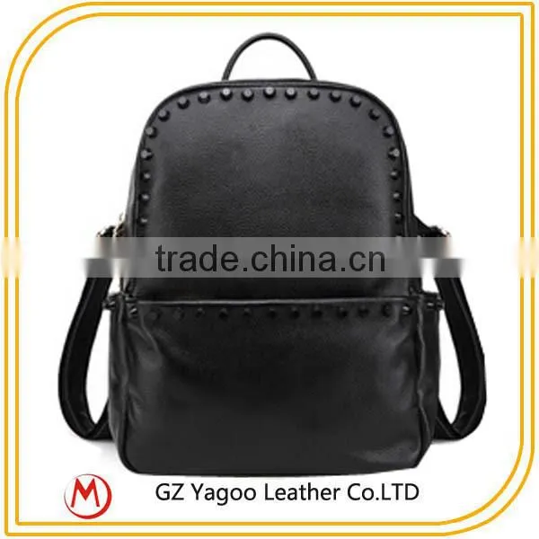 Cool Leisure School Backpack Rivet Backpack Bag photo-3