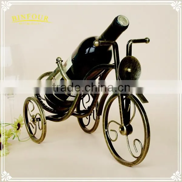 Vintage Bike Shape Stand Rack Metal Wine Bottle Holder photo-2