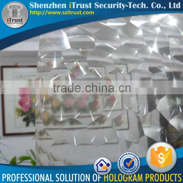 Chinese Self Adhesive Transparent BOPP Reflective Holographic Film photo-3